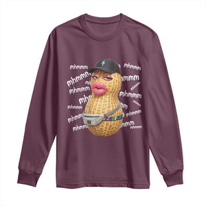Funny Burnt Peanut Goop Long Sleeve Shirt Mhmmm Goop Bungulato TS14 Maroon Print Your Wear