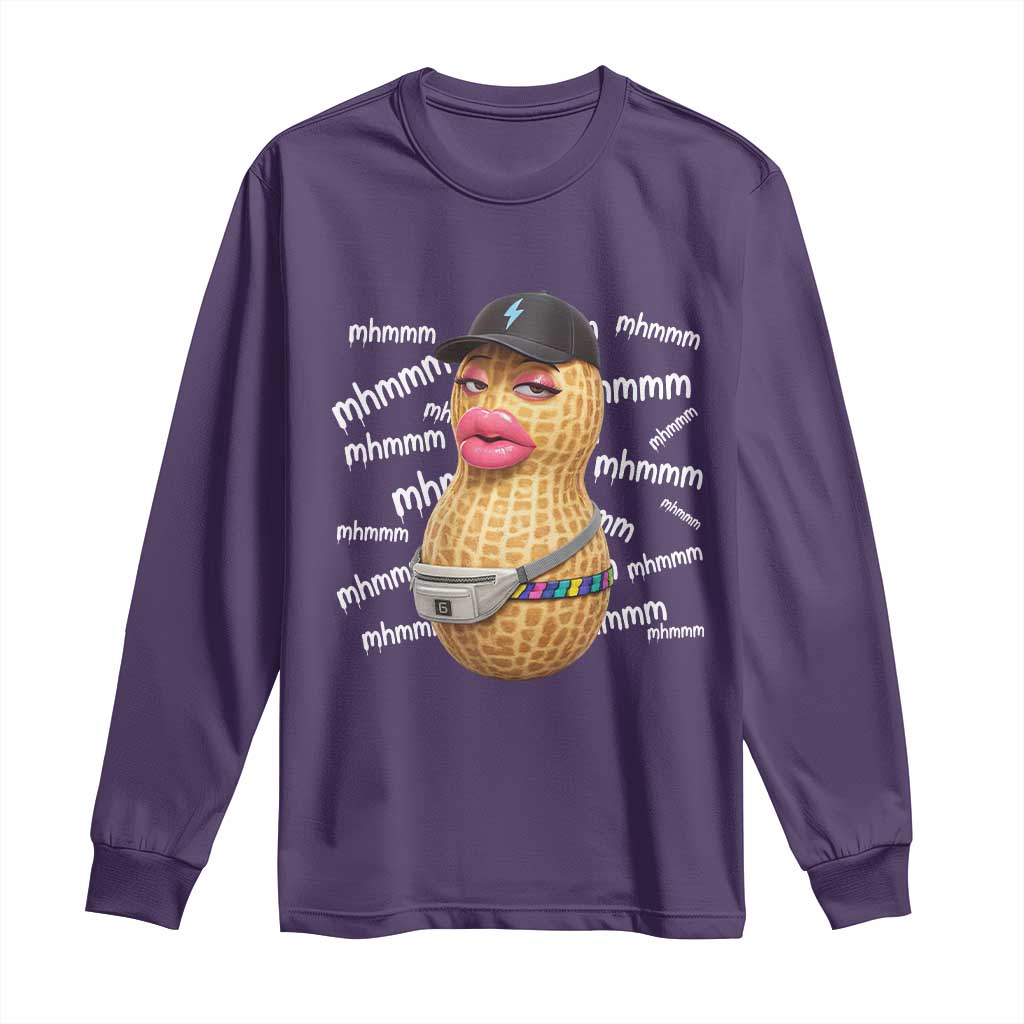 Funny Burnt Peanut Goop Long Sleeve Shirt Mhmmm Goop Bungulato TS14 Purple Print Your Wear