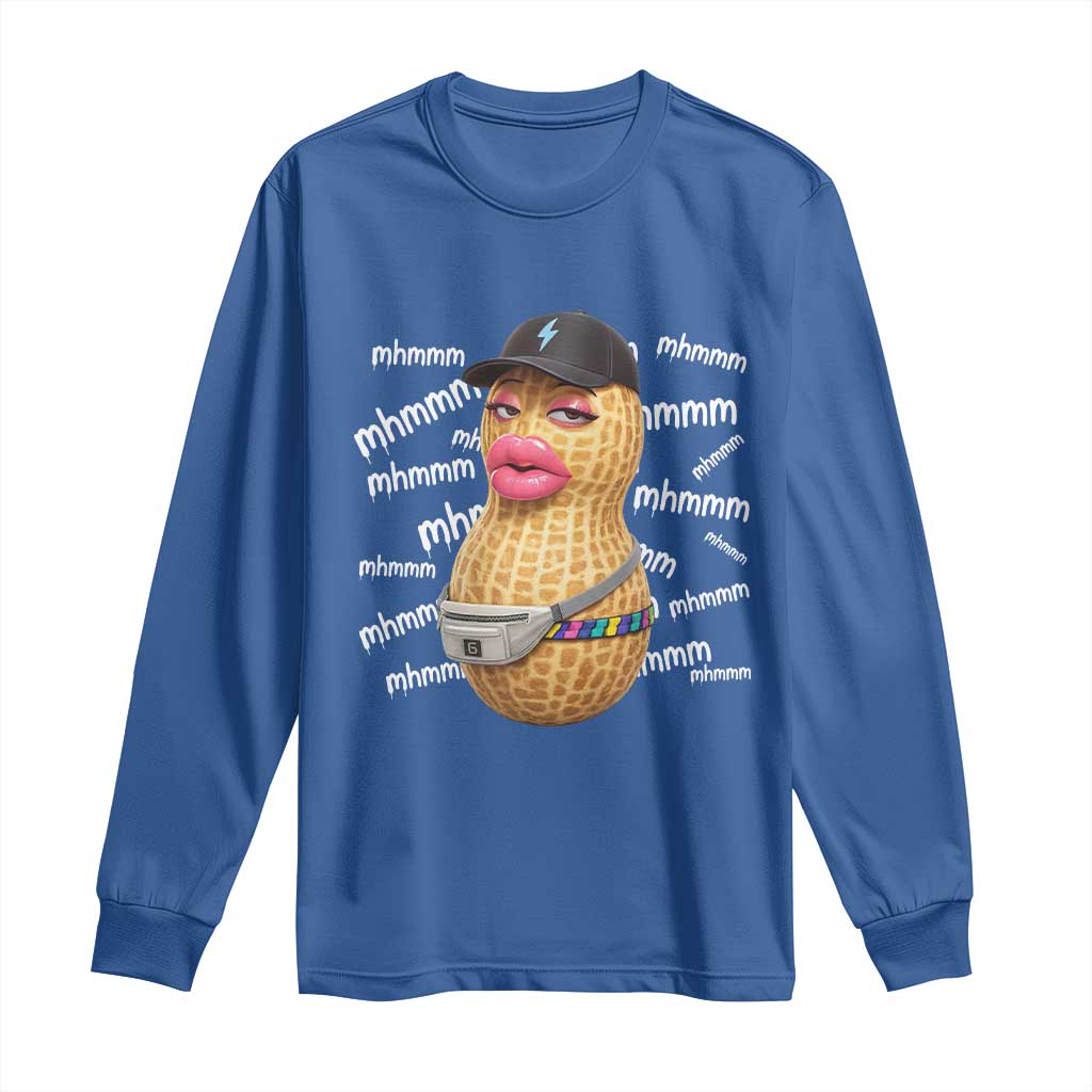 Funny Burnt Peanut Goop Long Sleeve Shirt Mhmmm Goop Bungulato TS14 Royal Blue Print Your Wear