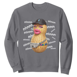 Funny Burnt Peanut Goop Sweatshirt Mhmmm Goop Bungulato TS14 Charcoal Print Your Wear