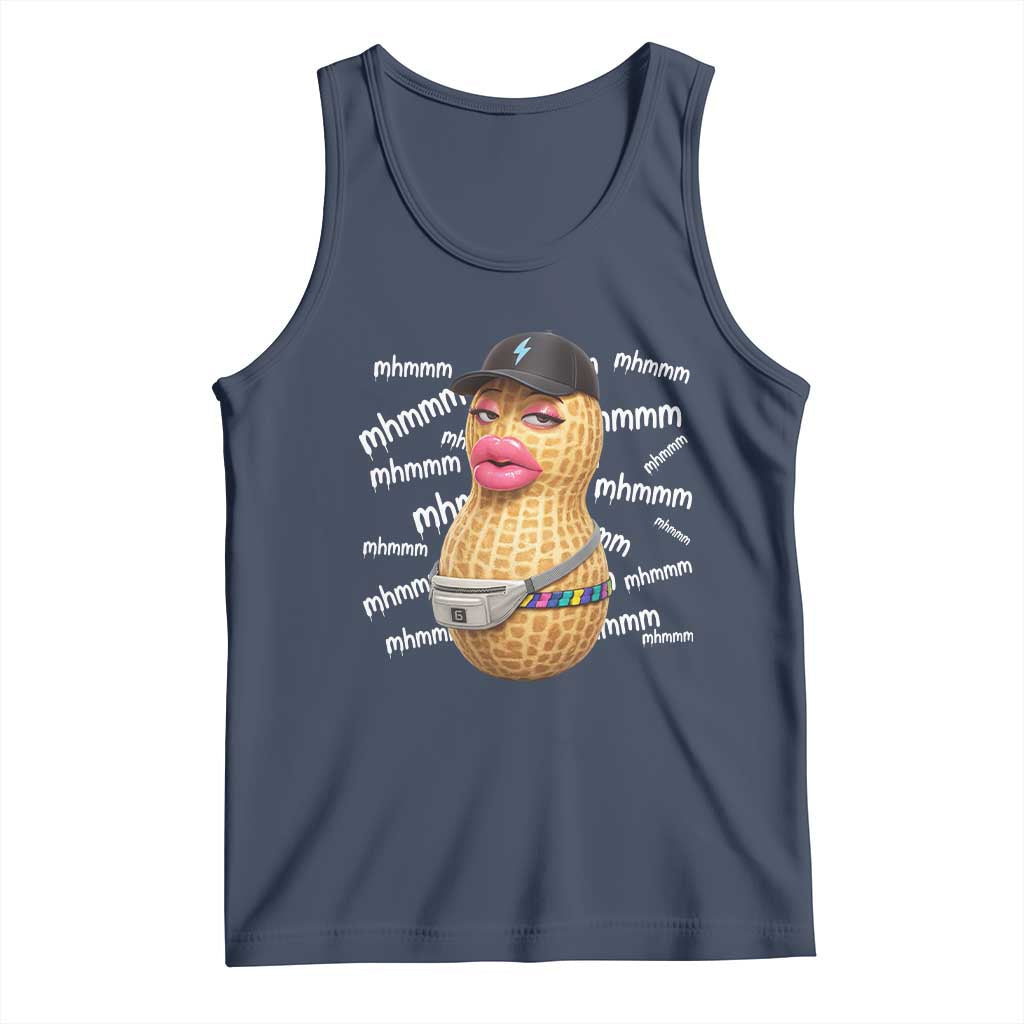 Funny Burnt Peanut Goop Tank Top Mhmmm Goop Bungulato TS14 Navy Print Your Wear