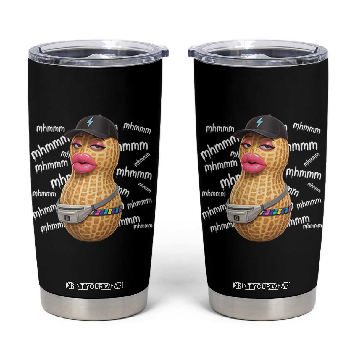 Funny Burnt Peanut Goop Tumbler Cup Mhmmm Goop Bungulato TS14 Black Print Your Wear