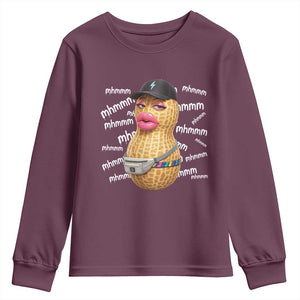 Funny Burnt Peanut Goop Youth Sweatshirt Mhmmm Goop Bungulato TS14 Maroon Print Your Wear