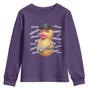 Funny Burnt Peanut Goop Youth Sweatshirt Mhmmm Goop Bungulato TS14 Purple Print Your Wear