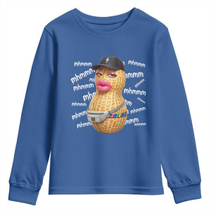Funny Burnt Peanut Goop Youth Sweatshirt Mhmmm Goop Bungulato TS14 Royal Blue Print Your Wear