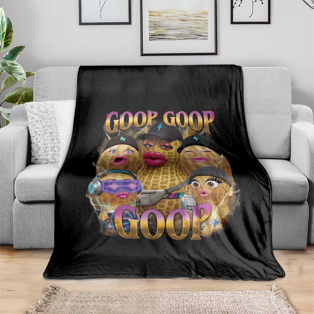 Funny Burnt Peanut Goop Throw Blanket Bungulato 90s Bootleg Meme Trendy TS14 Print Your Wear