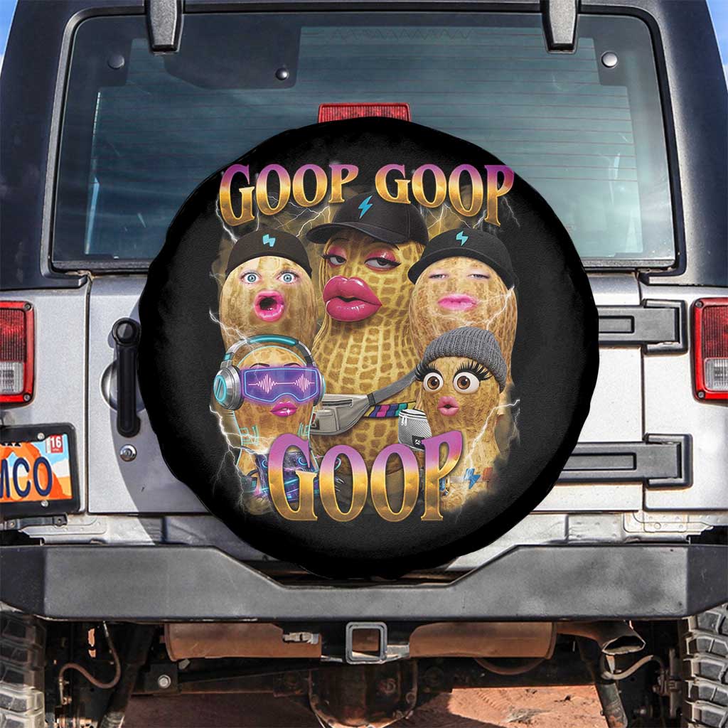 Funny Burnt Peanut Goop Spare Tire Cover Bungulato 90s Bootleg Meme Trendy TS14 No hole Black Print Your Wear