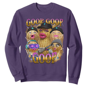 Funny Burnt Peanut Goop Sweatshirt Bungulato 90s Bootleg Meme Trendy TS14 Purple Print Your Wear