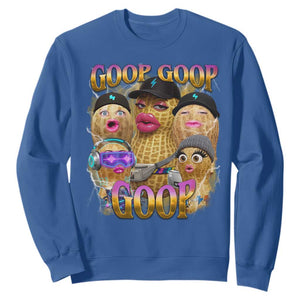 Funny Burnt Peanut Goop Sweatshirt Bungulato 90s Bootleg Meme Trendy TS14 Royal Blue Print Your Wear