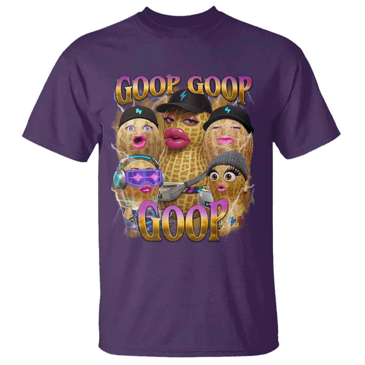 Funny Burnt Peanut Goop T Shirt Bungulato 90s Bootleg Meme Trendy TS14 Purple Print Your Wear