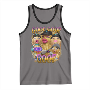 Funny Burnt Peanut Goop Tank Top Bungulato 90s Bootleg Meme Trendy TS14 Deep Heather Black Print Your Wear