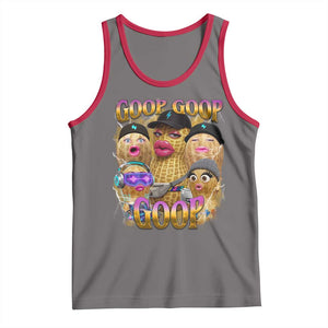 Funny Burnt Peanut Goop Tank Top Bungulato 90s Bootleg Meme Trendy TS14 Deep Heather Red Print Your Wear