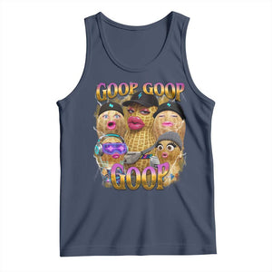 Funny Burnt Peanut Goop Tank Top Bungulato 90s Bootleg Meme Trendy TS14 Navy Print Your Wear
