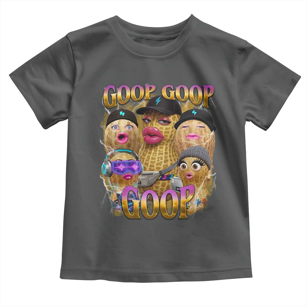 Funny Burnt Peanut Goop Toddler T Shirt Bungulato 90s Bootleg Meme Trendy TS14 Dark Heather Print Your Wear