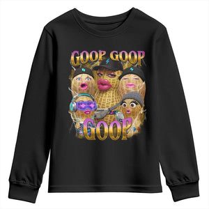 Funny Burnt Peanut Goop Youth Sweatshirt Bungulato 90s Bootleg Meme Trendy TS14 Black Print Your Wear