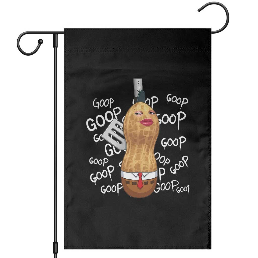 Funny Burnt Peanut Bungulator Garden Flag Mhmmm Goop Goop TS14 Black Print Your Wear