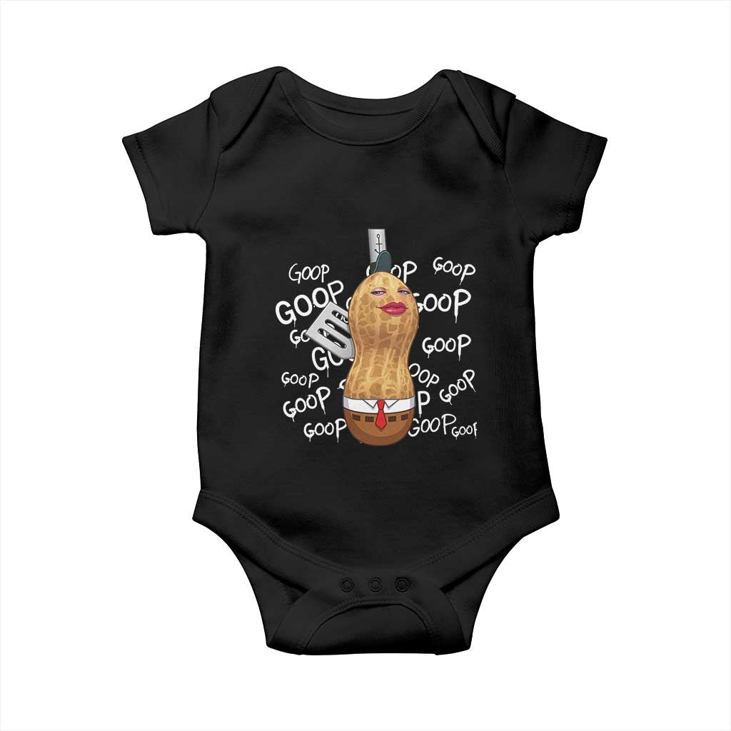 Funny Burnt Peanut Bungulator Baby Onesie Mhmmm Goop Goop TS14 Black Print Your Wear