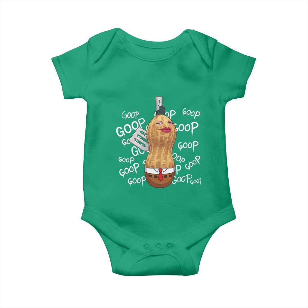 Funny Burnt Peanut Bungulator Baby Onesie Mhmmm Goop Goop TS14 Irish Green Print Your Wear