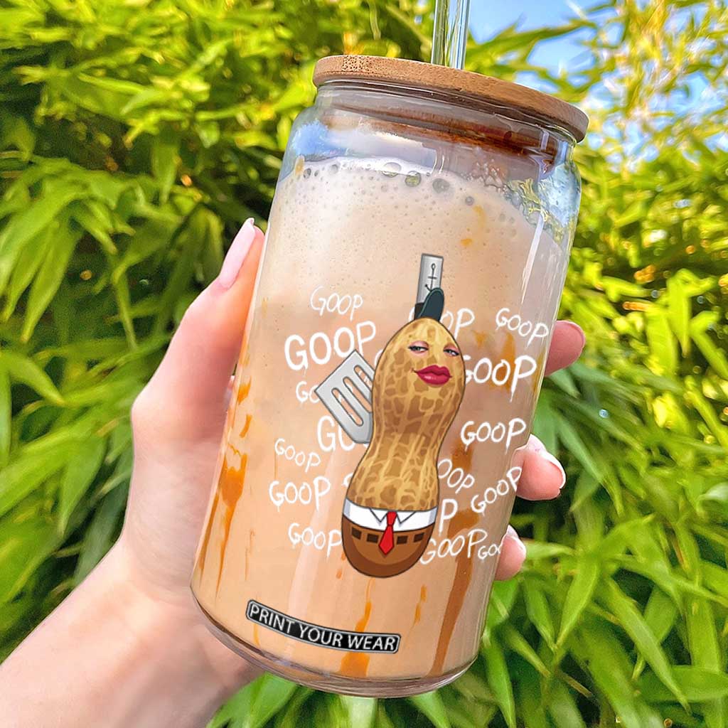 Funny Burnt Peanut Bungulator Glass Can Mhmmm Goop Goop TS14 Black Print Your Wear