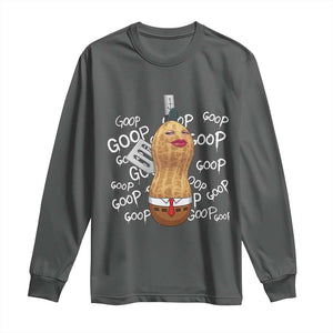 Funny Burnt Peanut Bungulator Long Sleeve Shirt Mhmmm Goop Goop TS14 Dark Heather Print Your Wear