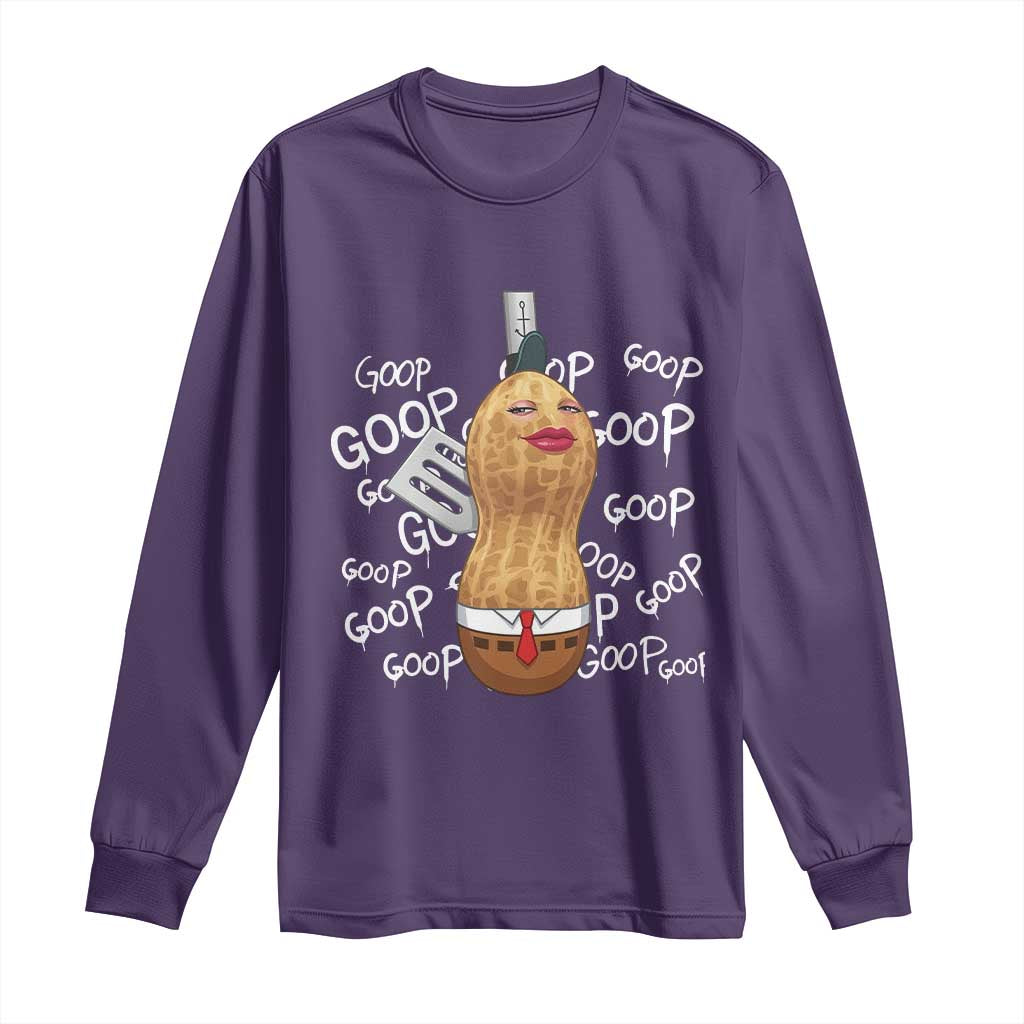 Funny Burnt Peanut Bungulator Long Sleeve Shirt Mhmmm Goop Goop TS14 Purple Print Your Wear