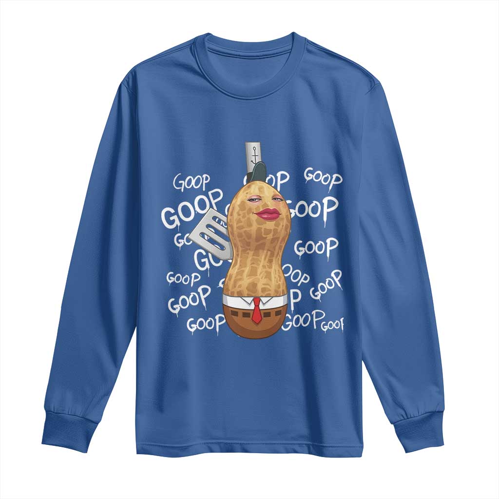 Funny Burnt Peanut Bungulator Long Sleeve Shirt Mhmmm Goop Goop TS14 Royal Blue Print Your Wear
