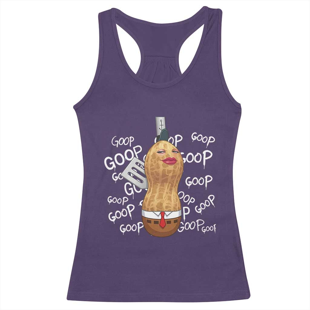 Funny Burnt Peanut Bungulator Racerback Tank Top Mhmmm Goop Goop TS14 Purple Print Your Wear