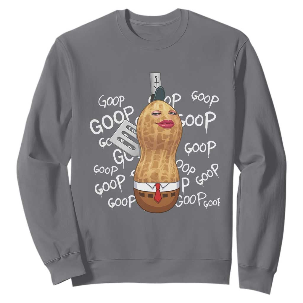 Funny Burnt Peanut Bungulator Sweatshirt Mhmmm Goop Goop TS14 Charcoal Print Your Wear