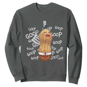Funny Burnt Peanut Bungulator Sweatshirt Mhmmm Goop Goop TS14 Dark Heather Print Your Wear
