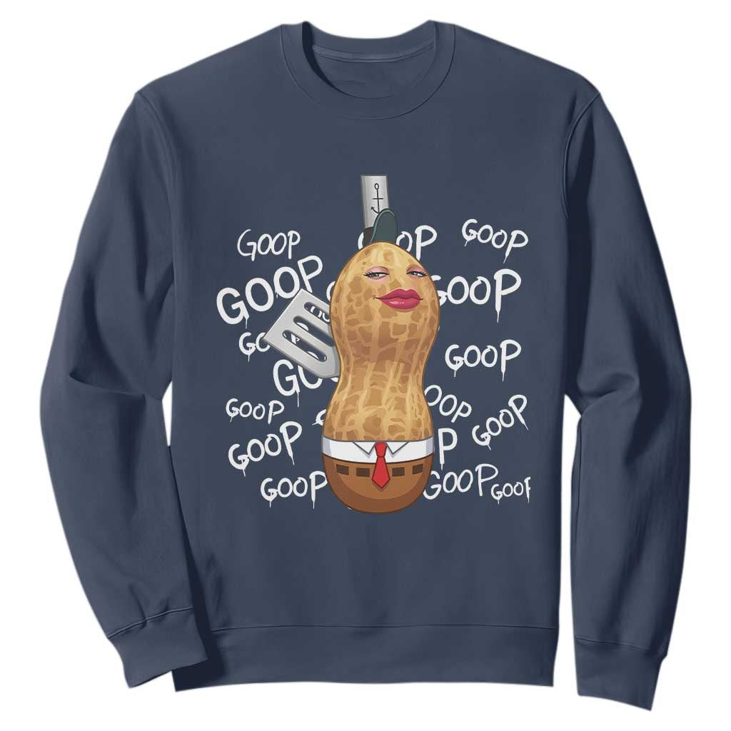 Funny Burnt Peanut Bungulator Sweatshirt Mhmmm Goop Goop TS14 Navy Print Your Wear