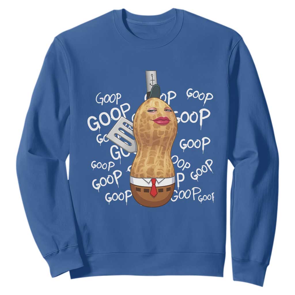 Funny Burnt Peanut Bungulator Sweatshirt Mhmmm Goop Goop TS14 Royal Blue Print Your Wear