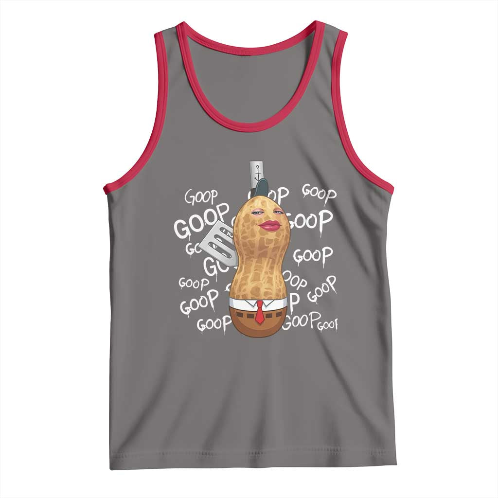 Funny Burnt Peanut Bungulator Tank Top Mhmmm Goop Goop TS14 Deep Heather Red Print Your Wear