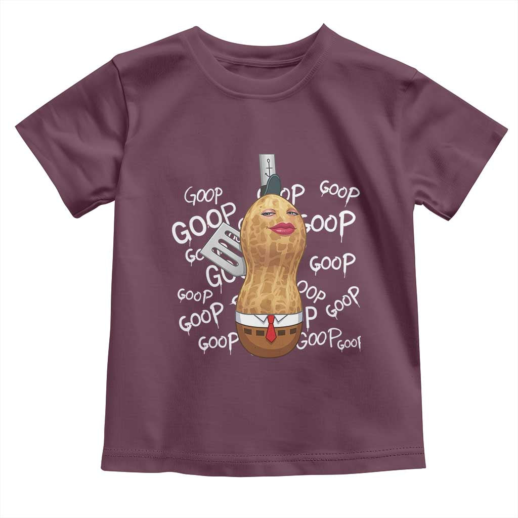 Funny Burnt Peanut Bungulator Toddler T Shirt Mhmmm Goop Goop TS14 Maroon Print Your Wear
