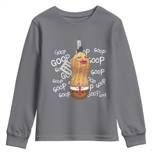Funny Burnt Peanut Bungulator Youth Sweatshirt Mhmmm Goop Goop TS14 Charcoal Print Your Wear