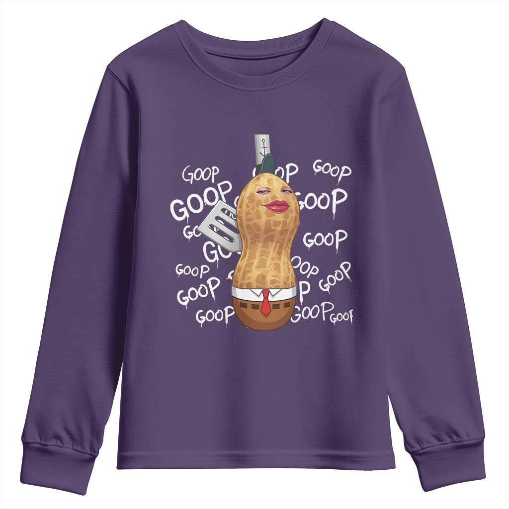 Funny Burnt Peanut Bungulator Youth Sweatshirt Mhmmm Goop Goop TS14 Purple Print Your Wear