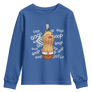 Funny Burnt Peanut Bungulator Youth Sweatshirt Mhmmm Goop Goop TS14 Royal Blue Print Your Wear