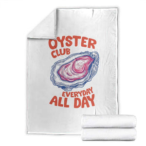 Oyster Club Throw Blanket Retro Summer Beach Vacation Gift TS14 White Print Your Wear
