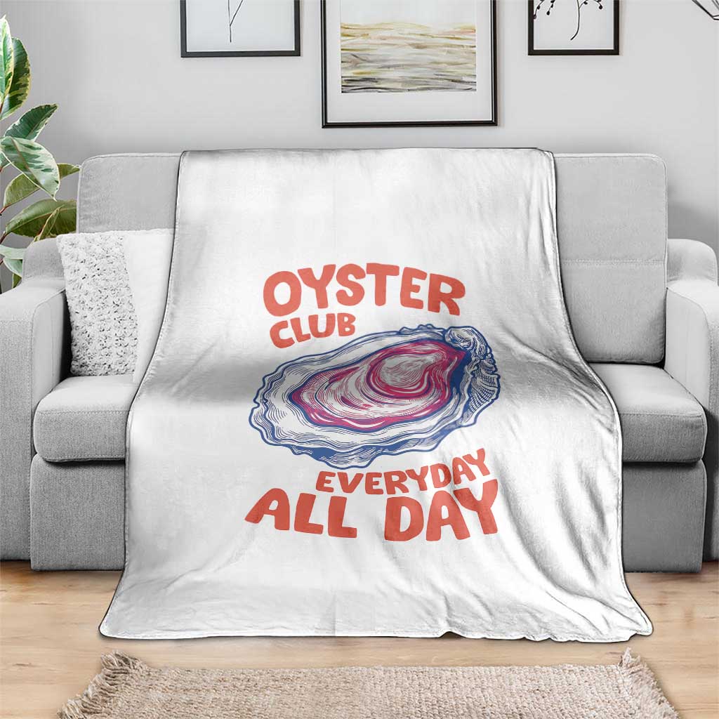 Oyster Club Throw Blanket Retro Summer Beach Vacation Gift TS14 Print Your Wear