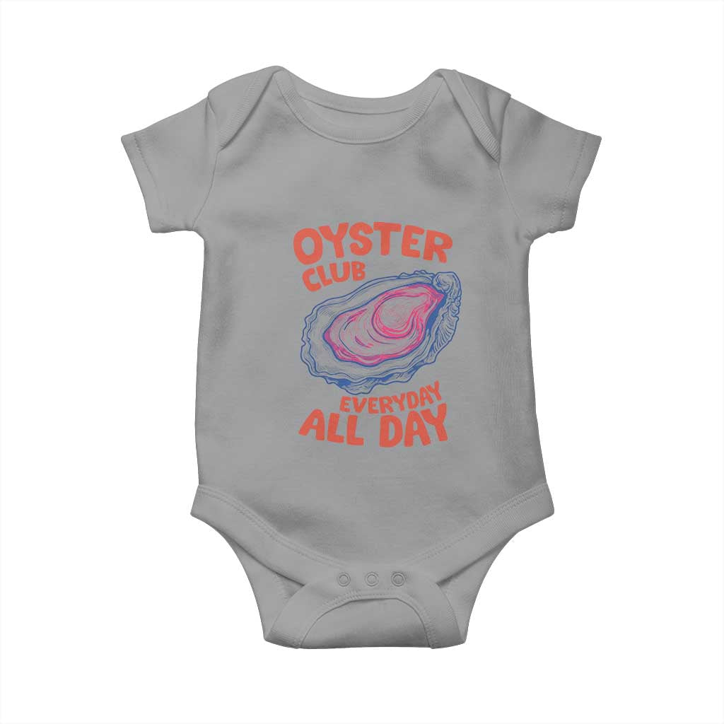 Oyster Club Baby Onesie Retro Summer Beach Vacation Gift TS14 Sport Gray Print Your Wear