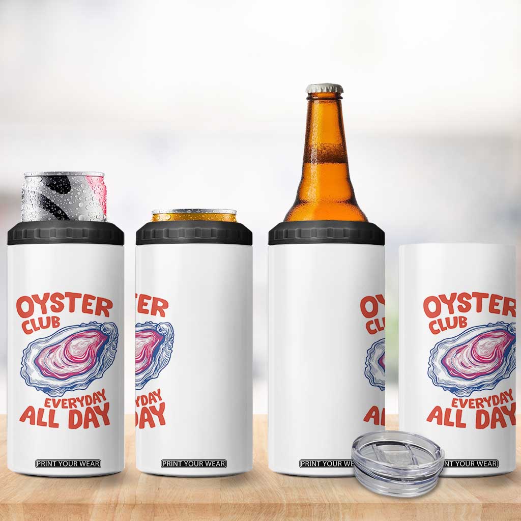Oyster Club 4 in 1 Can Cooler Tumbler Retro Summer Beach Vacation Gift TS14 Print Your Wear