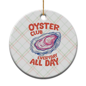 Oyster Club Ceramic Ornament Retro Summer Beach Vacation Gift TS14 1pc Christmas Plaid Print Your Wear