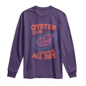 Oyster Club Long Sleeve Shirt Retro Summer Beach Vacation Gift TS14 Purple Print Your Wear