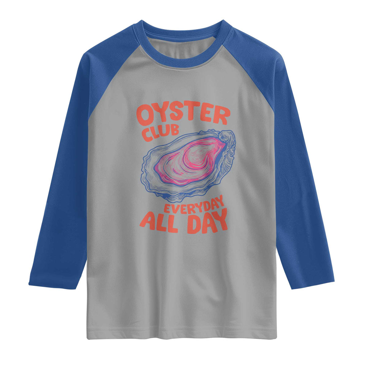 Oyster Club Raglan Shirt Retro Summer Beach Vacation Gift TS14 Sport Gray Royal Print Your Wear
