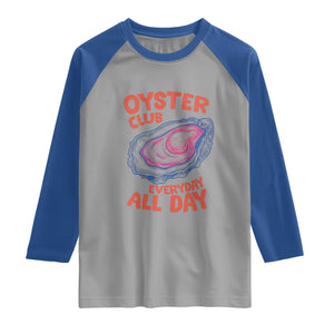 Oyster Club Raglan Shirt Retro Summer Beach Vacation Gift TS14 Sport Gray Royal Print Your Wear