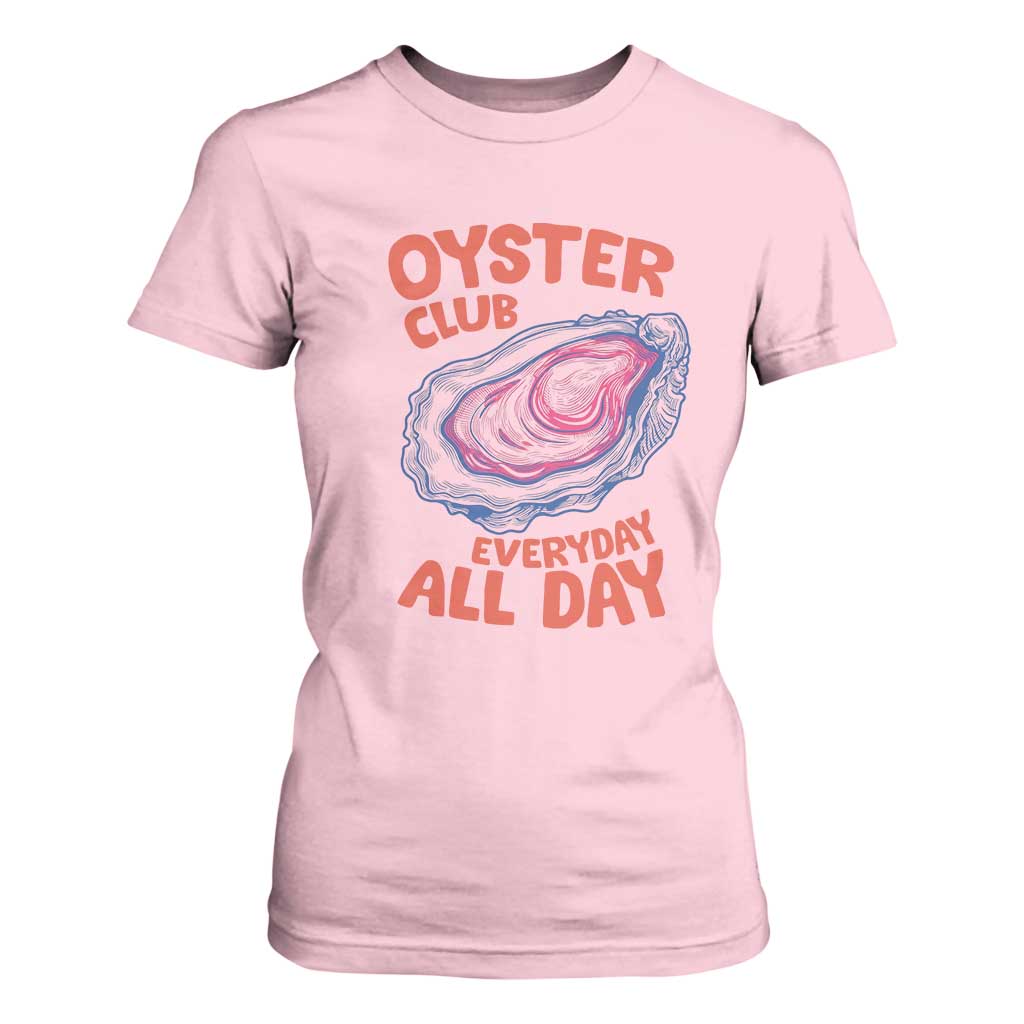 Oyster Club T Shirt For Women Retro Summer Beach Vacation Gift TS14 Light Pink Print Your Wear