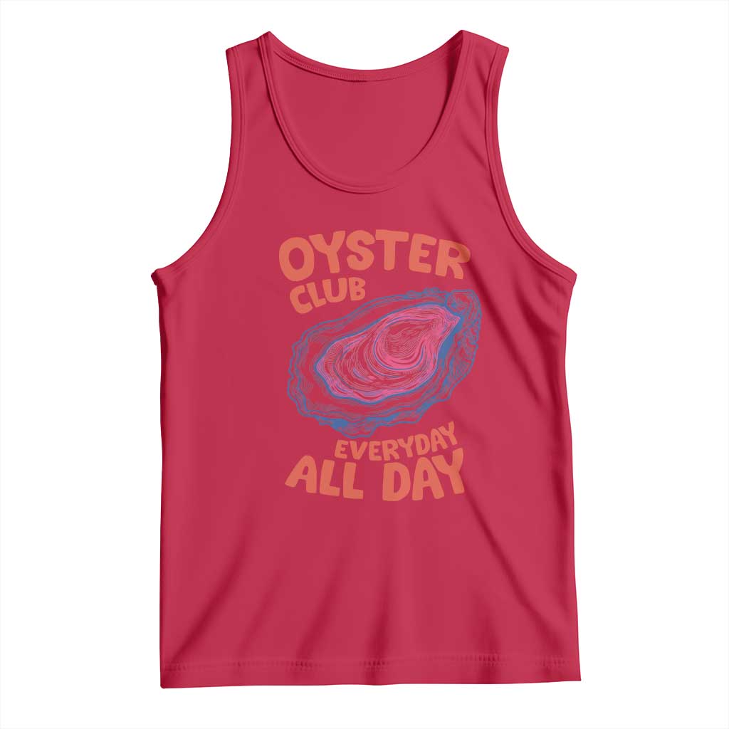 Oyster Club Tank Top Retro Summer Beach Vacation Gift TS14 Red Print Your Wear
