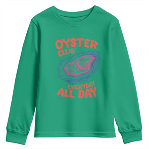 Oyster Club Youth Sweatshirt Retro Summer Beach Vacation Gift TS14 Irish Green Print Your Wear