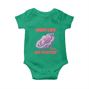 Moister Than An Oyster Baby Onesie Funny Inappropriate Adult Humor TS14 Irish Green Print Your Wear