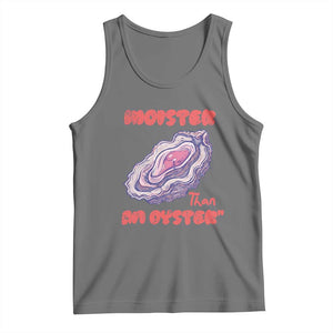 Moister Than An Oyster Tank Top Funny Inappropriate Adult Humor TS14 Black Heather Print Your Wear