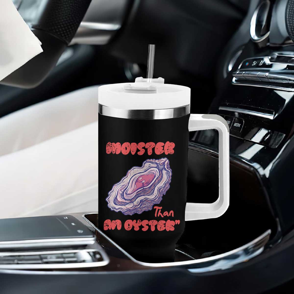 Moister Than An Oyster Tumbler With Handle Funny Inappropriate Adult Humor TS14 Print Your Wear